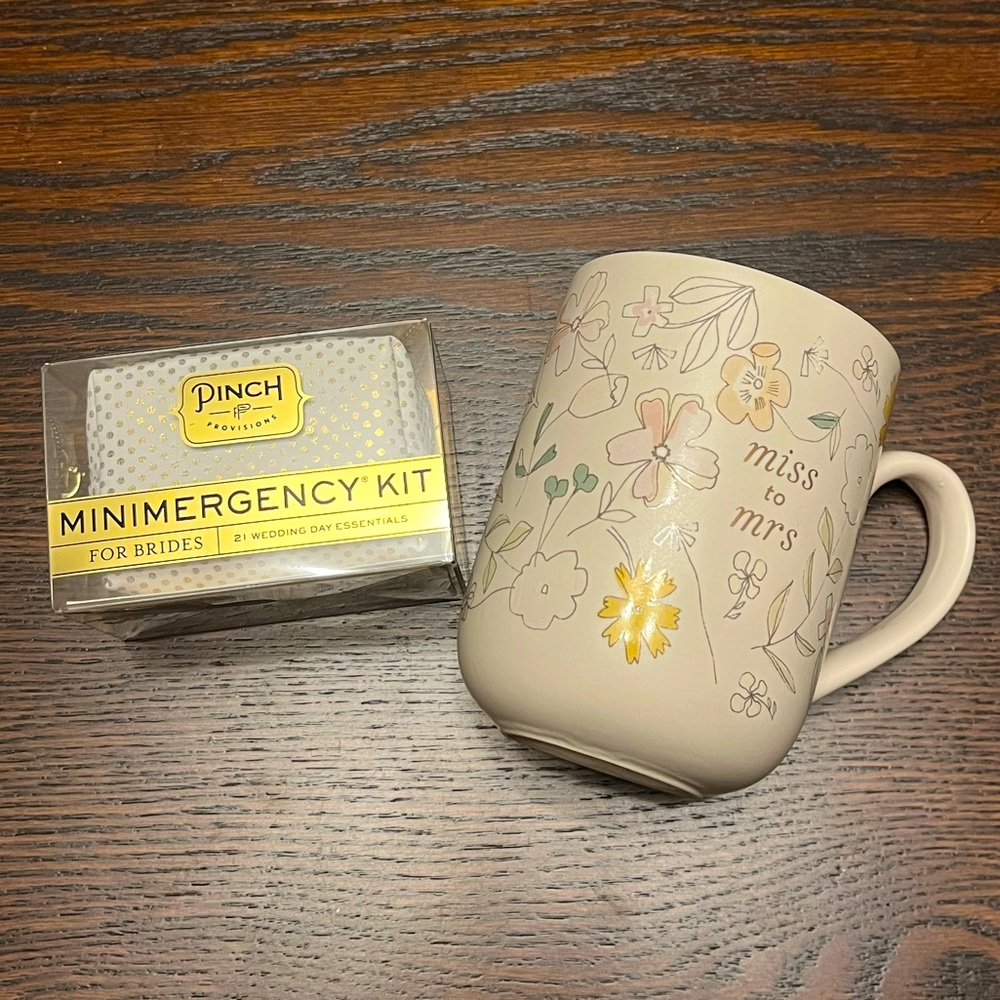 Miss to Mrs mug and Wedding Day Essentials Kit